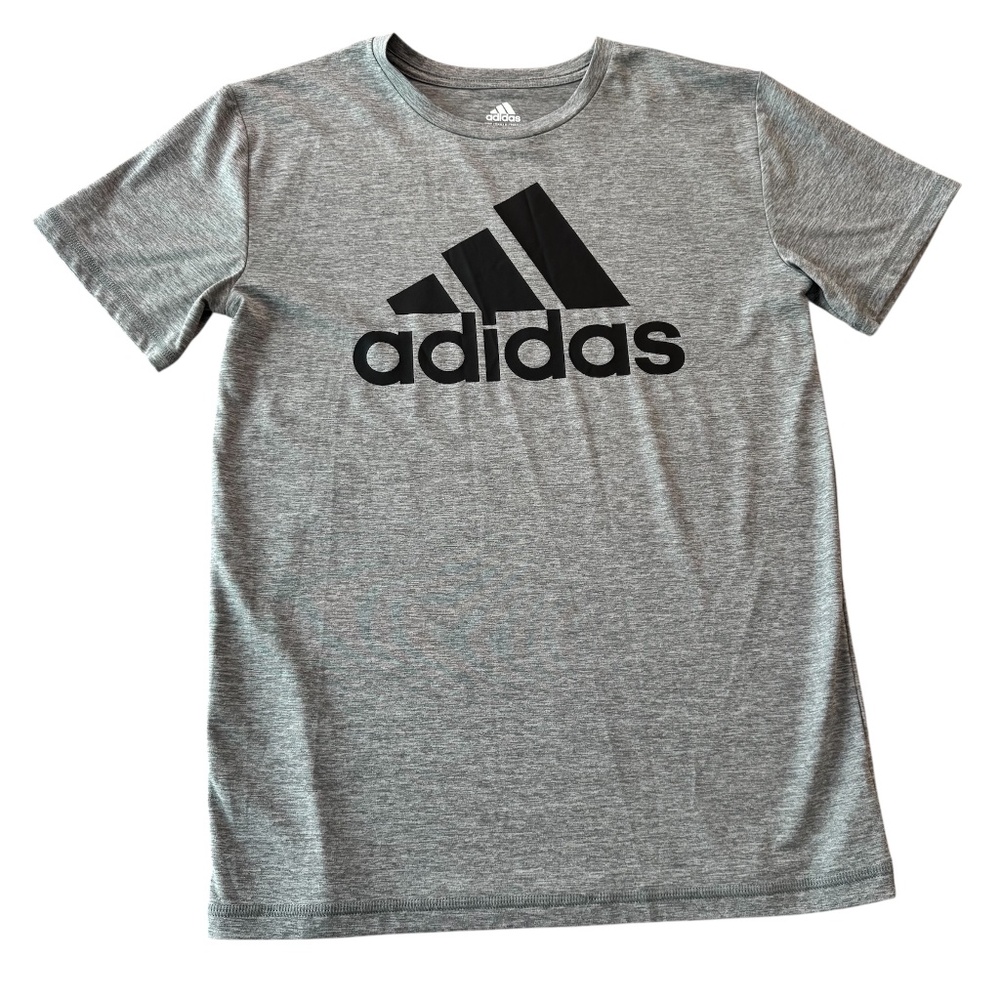 Adidas Kids Gray Performance T-Shirt - Youth Large (14/16)